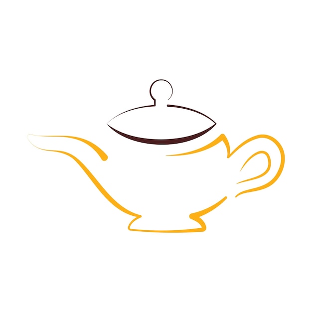 Дизайн логотипа чайника. Вектор логотипа чайника.