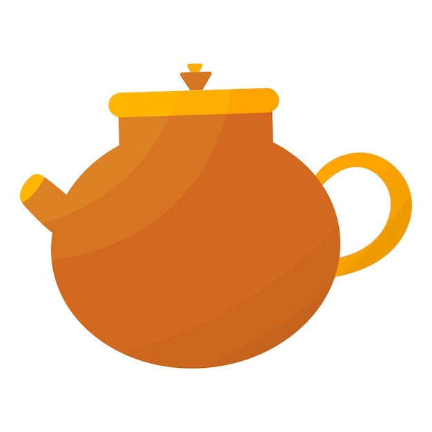 Kettle tea drink warm color icon element