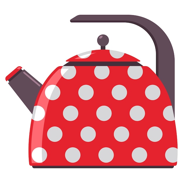 Kettle vector cartoon illustration isolated on a white background