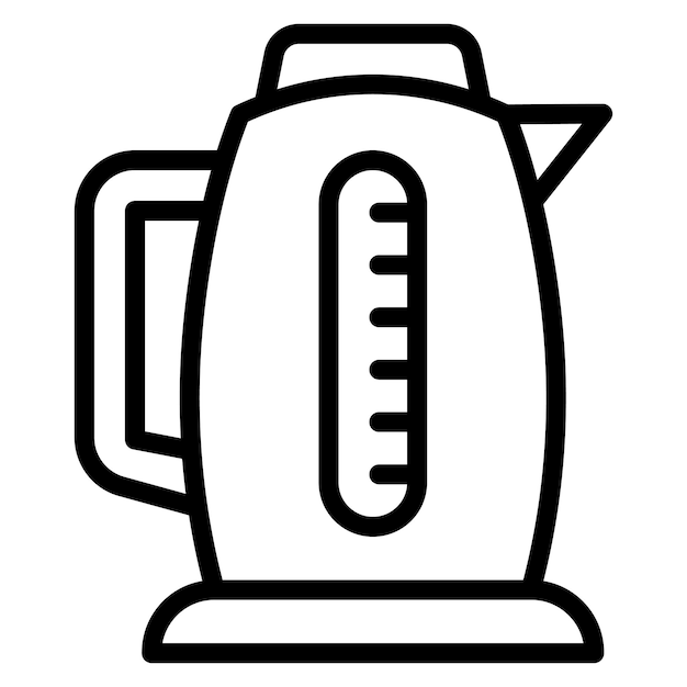 Иллюстрация иконки векторного чайника на наборе икон Homeware