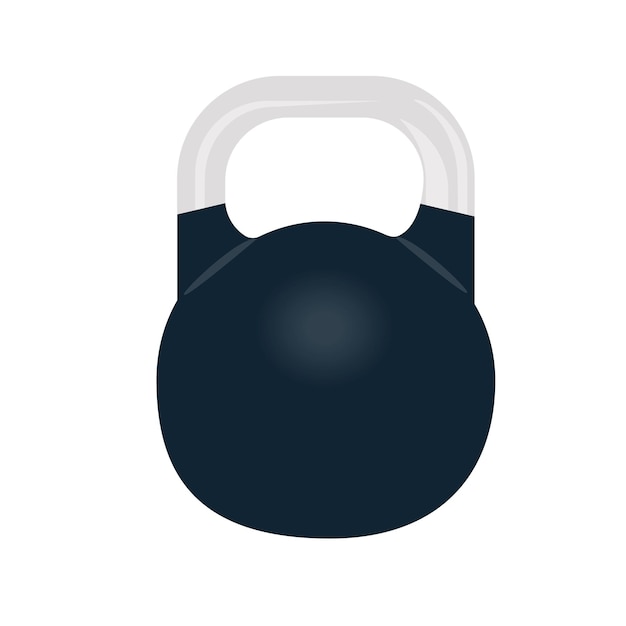 Kettlebell icon black dumbbell gym symbol vector illustration