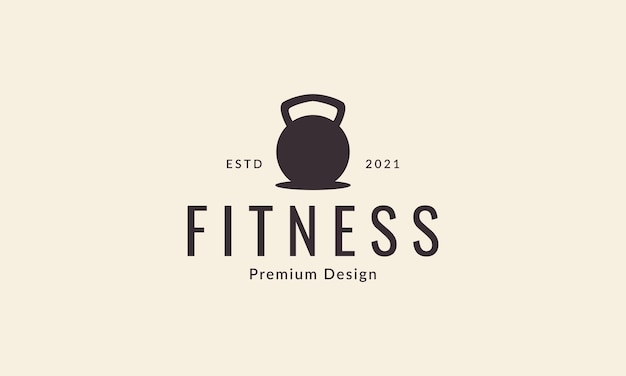 Kettlebell silhouet zwarte eenvoudige sportschool fitness logo ontwerp vector pictogram symbool illustratie