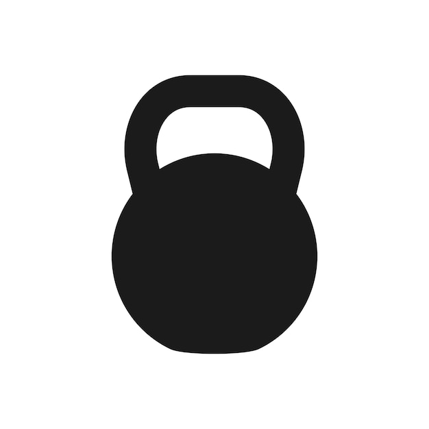 Kettlebell vector icon isolated on white background