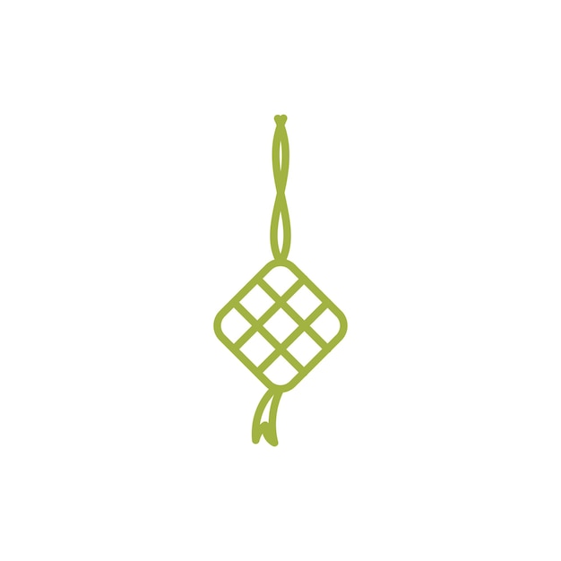 ketupat icon logo vector design