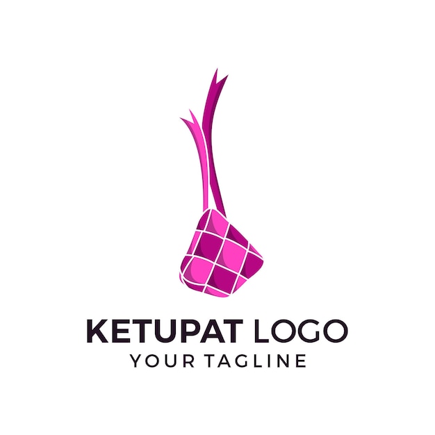 Ketupat logo pictogram platte vector ontwerpsjabloon