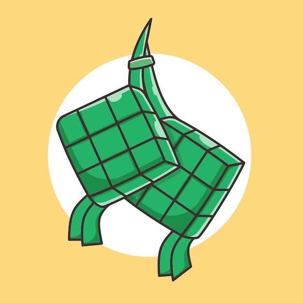 Ketupat Ramadhan vector illustration icon flat