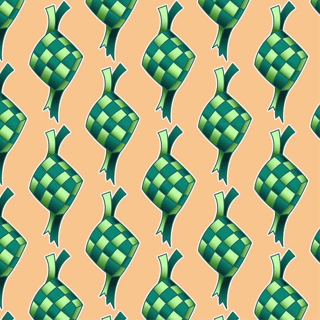 Vector ketupat seamless patern background