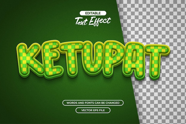 Ketupat text effect