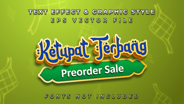 Vector ketupat_text_effect