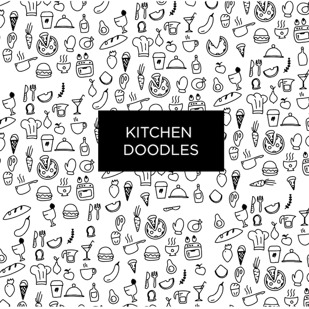 Keuken doodles kunst