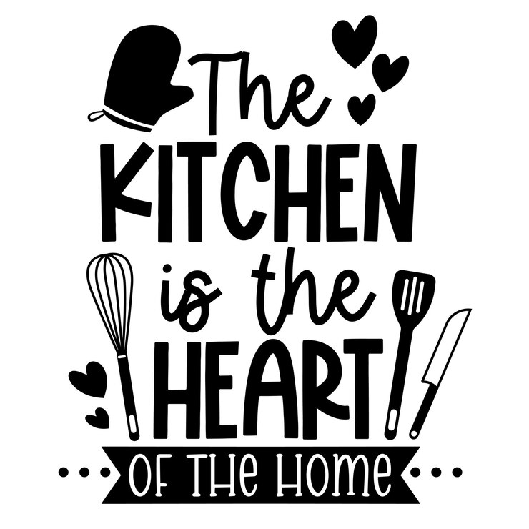 Keuken Hand getrokken typografie poster Conceptuele handgeschreven zin keuken T-shirt belettering