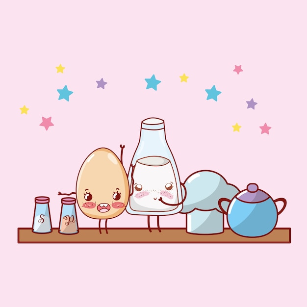 Keuken plank cartoon kawaii cartoon