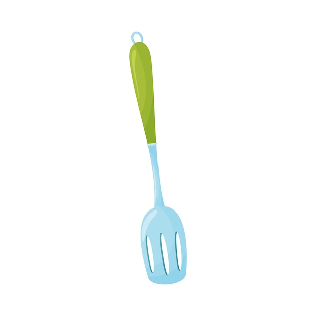 Keuken spatula met slots vector illustratie op een witte achtergrond