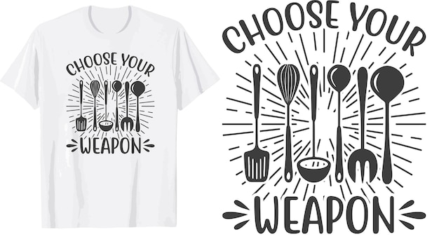 Vector keuken svg t-shirt ontwerp