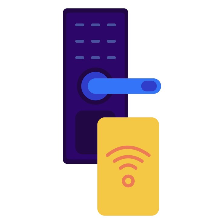 Vector key card for hotel services