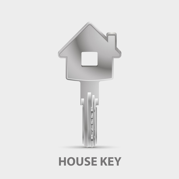 Vector key character house sign art. vector illustration