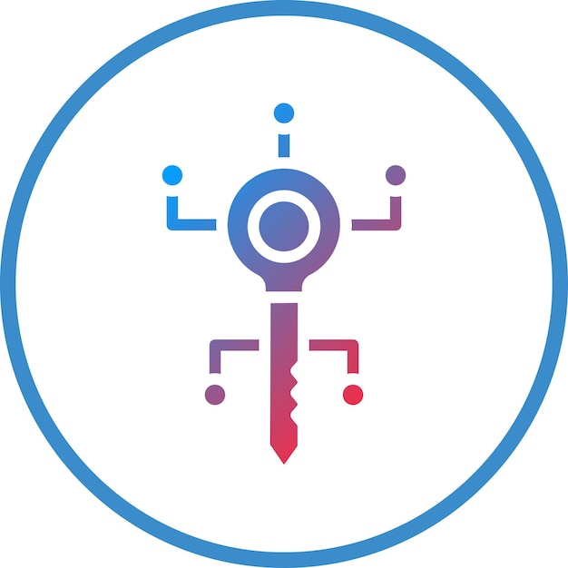 Key Encryption Icon Stijl