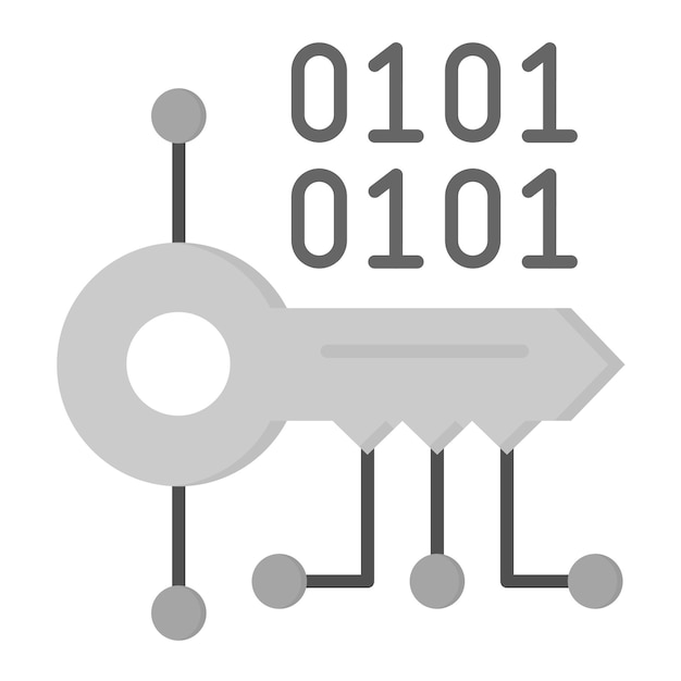 Vettore immagine vettoriale dell'icona di crittografia della chiave può essere utilizzata per la sicurezza