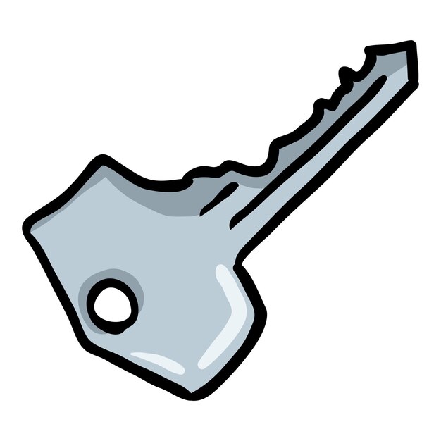 Vector key hand drawn doodle icon