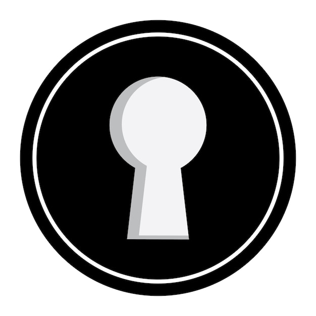 Key hole icon logo vector design template