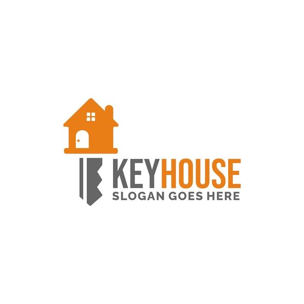 Key house logo design vector illustration