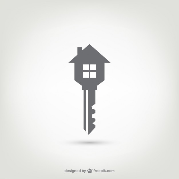 Vector key house logo