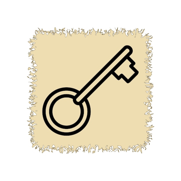 Vector key icon 3d