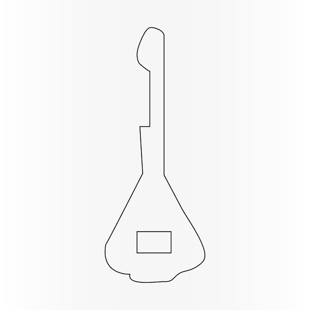 Key icon continuous one line drawing outline vector illustration