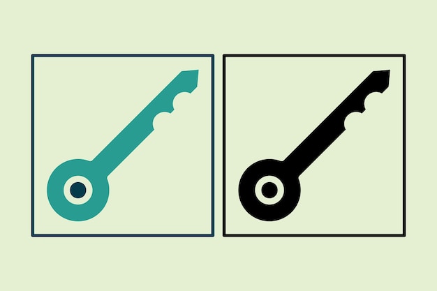 Key icon icon related to UI elements suitable for web site app user interfaceselement printable etc solid icon style simple vector design editable