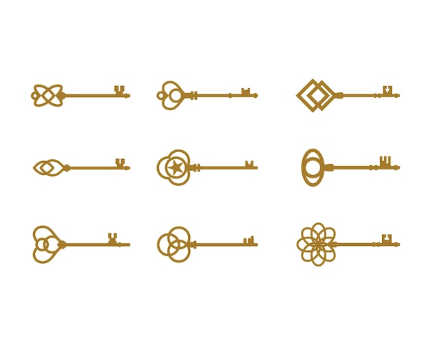 Vector key icon vector illustration