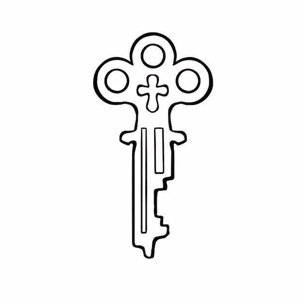 Key line black vector illustration