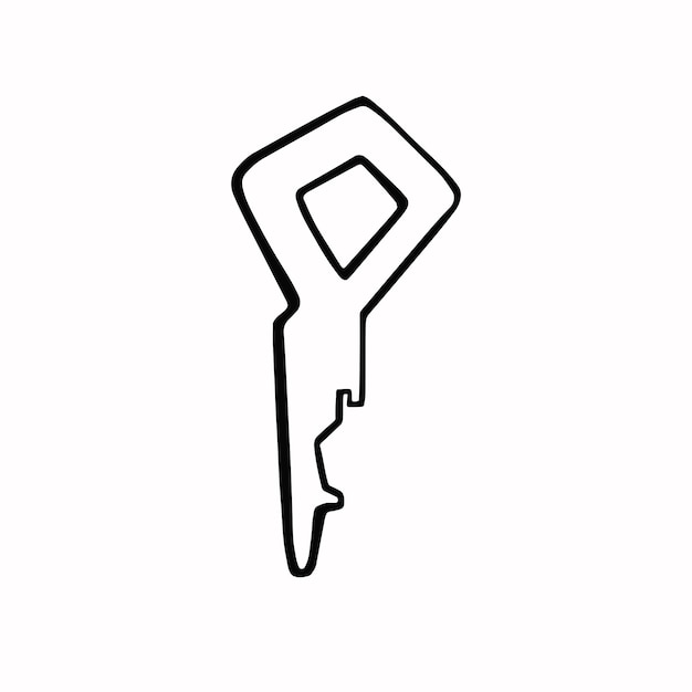 Key line black vector illustration