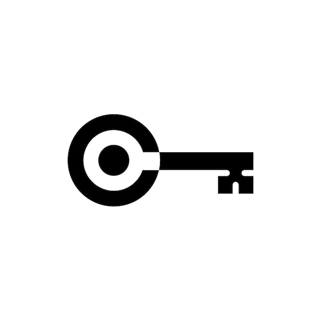 Key logo design template secure symbol