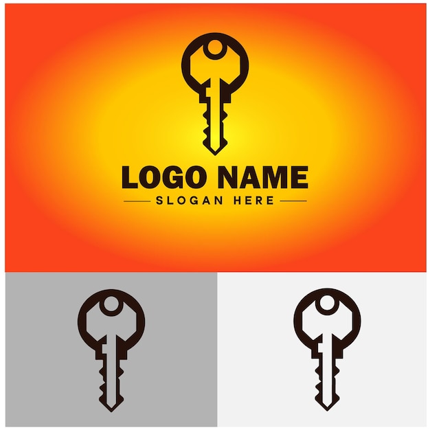 Вектор Вектор логотипа ключа для бизнеса, бренда приложения, значка недвижимости, ключа дома, шаблона логотипа домашней безопасности