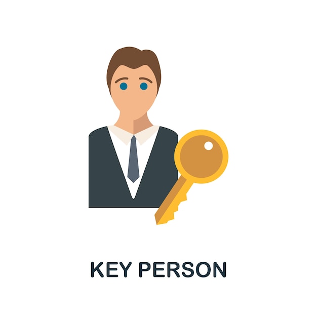 Key person icon simple element from human resources collection creative key person icon for web design templates infographics and more