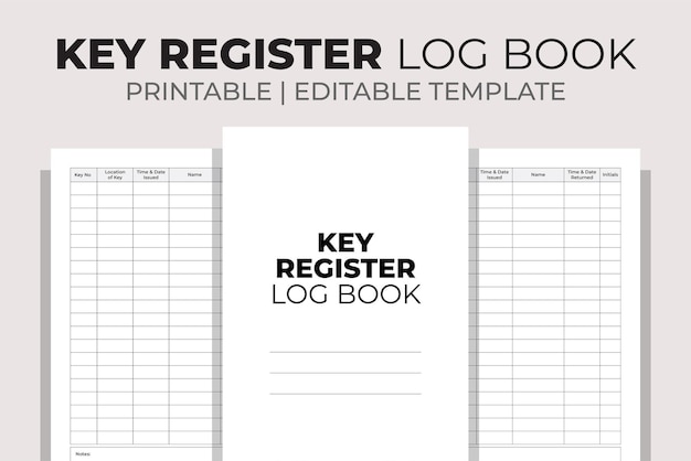 Key Register Log Book KDP Interior