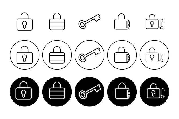 Key settings symbol flat icon vector