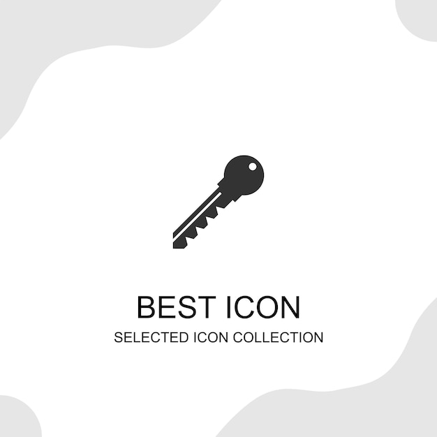 key silhouette icon vector design