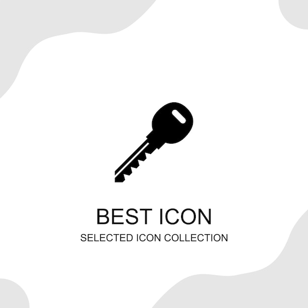key silhouette icon vector design