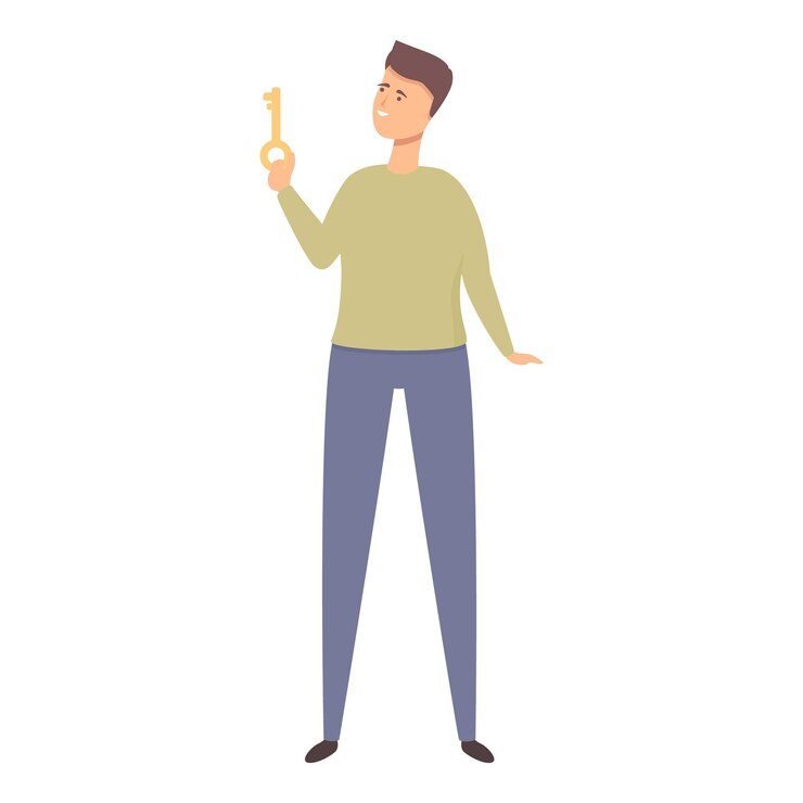 Vector key to skills icon cartoon vector support stress mental help