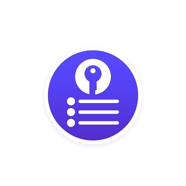 Vector key takeaway icon for web and apps