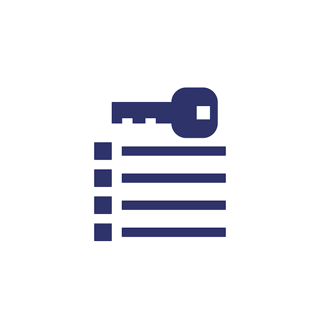 Key takeaway icon on white, vector