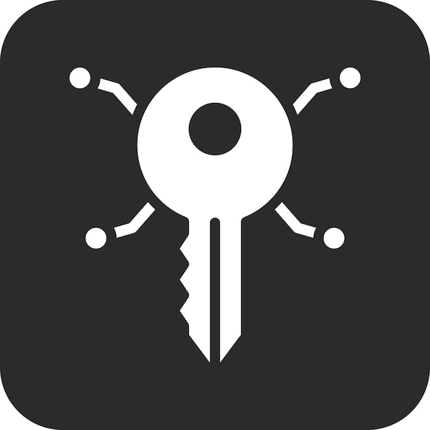 Key vector icon illustration of Cyber Security iconset