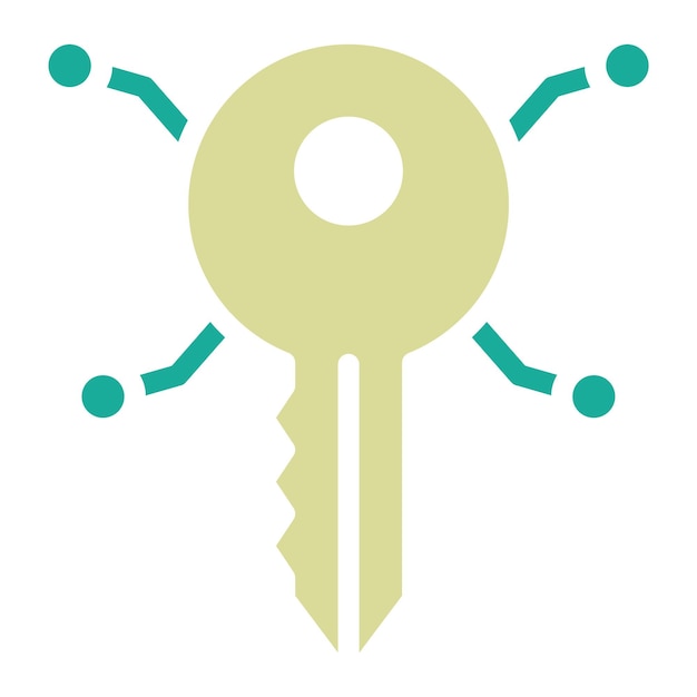 Key vector icon illustration of Cyber Security iconset