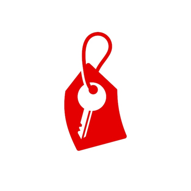 key with price tag logo sale symbol vector design