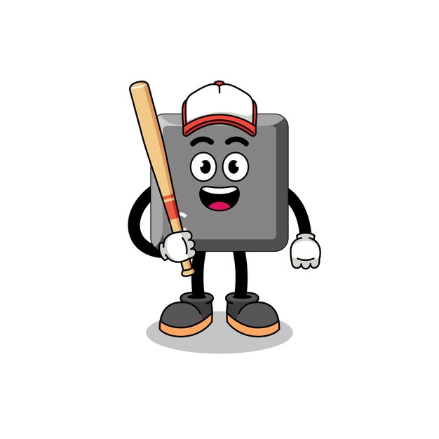 ベクトル 野球選手としてのキーボード c キー マスコット漫画