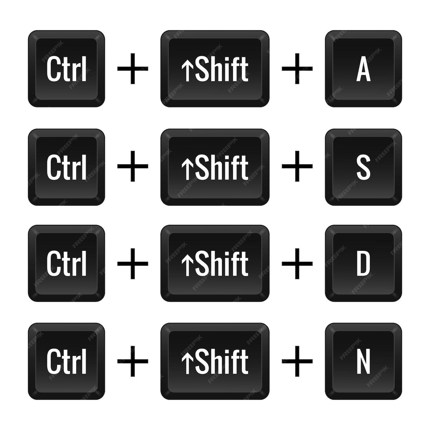 키보드 조합 Ctrl Shift 및 A S D N 핫키 제어 매크로 단축 명령 입력 입력 유형 레이아웃 컴퓨터 노트북 키 선택 ...
