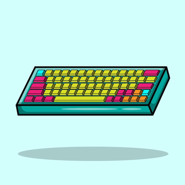 Vector keyboard full color