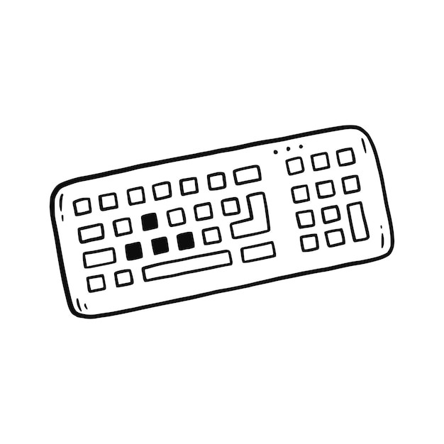 Computer Keyboard PNG Image Line Drawing Computer Keyboard Computer  Drawing Keyboard Drawing Computer Sketch PNG Image For Free Download
