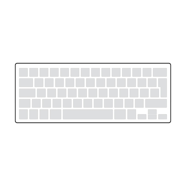 Keyboard illustration on transparent background